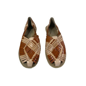 D CLASICOS Woven Leather Huaraches Flats Size 8